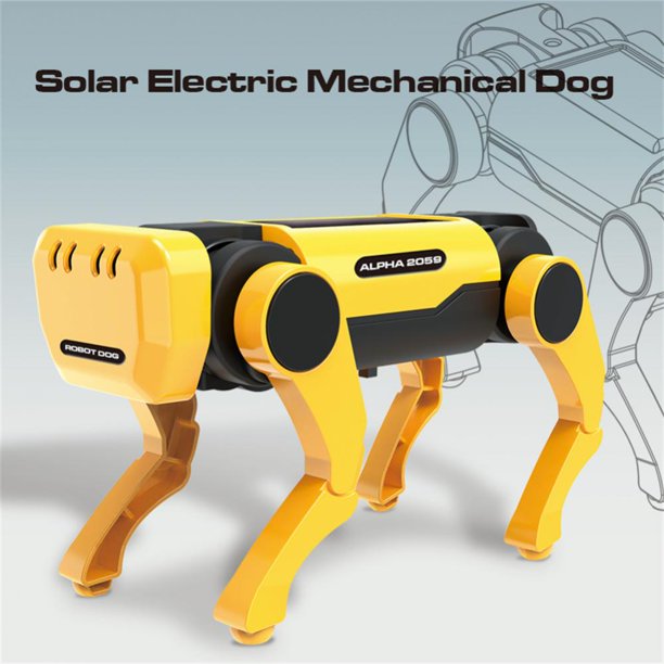 Electric Smart Robot Dog Kids Educational Assembly Science Tech Puzzle Toy Interactive Robot Toys For Children Smart Dog heqiyong LED
