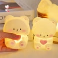 thumbnail image 5 of Uutvmp Bear Night Light, Animal LED Desktop Pinch Table Lamp, Battery Powered Bedroom Night Light, Ambient Night Light for Bedside, Desk, Bedside Table, 5 of 9