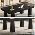 thumbnail image 4 of Tribesigns Table de Conférence 5 Pi, Table de Réunion Rectangulaire Robuste avec 4 Pieds Effilés, Bureau de Bureau Industriel Moderne pour la Maison, Usage Professionnel (Noir), 4 of 5
