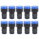 thumbnail image 1 of Uadme Indicador LED - 10 Piezas Luz de señal LED Azul AD16‑22DS Indicador LED de Alto Brillo para Equipo(AC/DC12V), 1 of 8