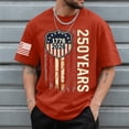 thumbnail image 2 of Rotm Patriotic Shirts Independence Day Graphic Short Sleeve Crew Neck T Shirt Freedom Print Casual Comfort Tee for Men Red,XL, 2 of 5