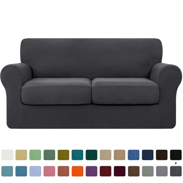 CHUN YI Housse de Canapé avec Housse de Coussin Séparée Extensible à Carreaux