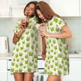 thumbnail image 4 of Wukai Green Frog Print Women's Loose Short Sleeve Nightgown, Soft Sleep Dress for Comfortable Relaxation, Casual Lounge Wear, 4 of 6