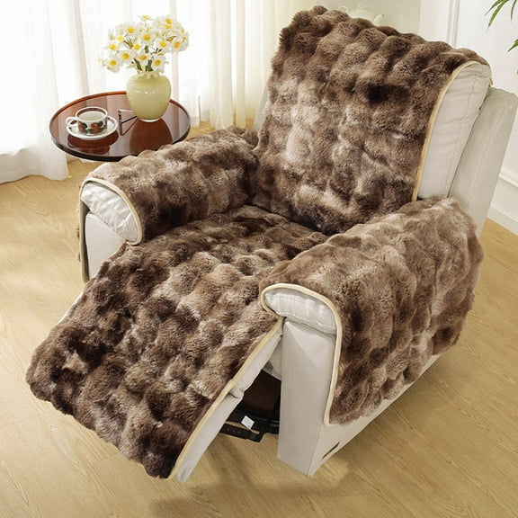 Cushion Gradient Plush Recliner Sofa Cushion Brown-1 Set Of Sofa Cushions Plush Polyester Seat Cushion
