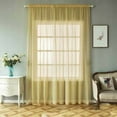 thumbnail image 2 of Efavormart 2 Panels Champagne Sheer Organza Window Drapery with Rod Pocket Window Treatment Curtain Panels - 52"x 108", 2 of 11