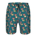 thumbnail image 4 of Naloa Frog and Mushrooms Men's Beach Shorts, Surfing shorts, Swim trunks, Quick Dry Swim Trunks for Surfing Beach Fun - Large, 4 of 9