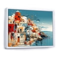 thumbnail image 3 of Designart "Colorful Landscape of Santorini, Greece I" Oversized Cityscapes Framed Wall Art - Industrial Multicolor Santorini Hallway Framed Wall Art Decor, 3 of 7