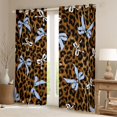 thumbnail image 2 of Manfei Blue Bowknot Curtains Pack of 2 (42x84 Each) for Teens Female,Kids Girls Animal Cheetah Print Curtains Blackout,Breathable Home Decor, 2 of 6