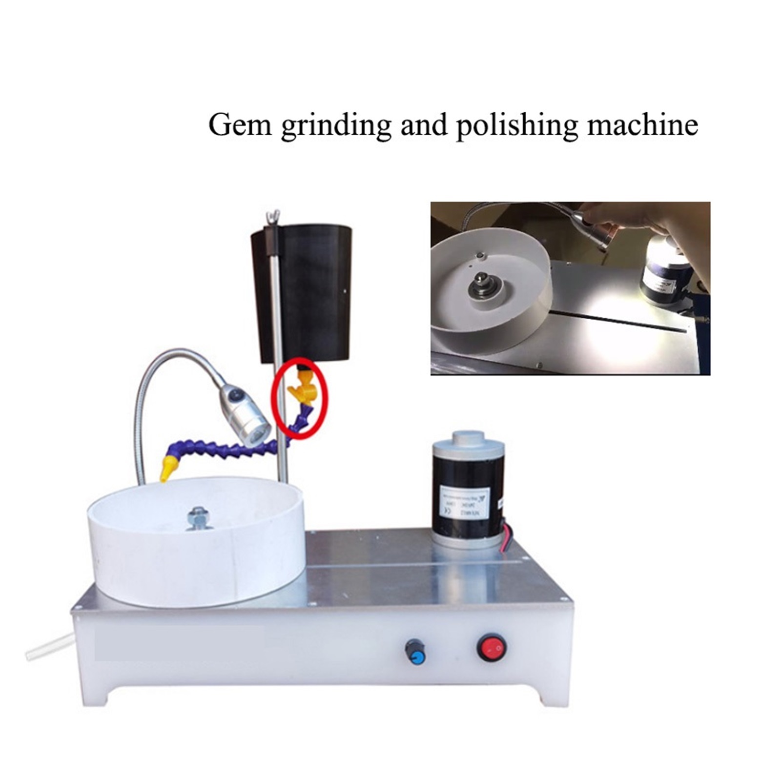 Precision Jewelry Stone Polishing Machine Molding Machine Gem Faceting Machine DC Stepless Speed Gem Angle Grinder