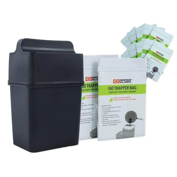 Système de Piège à Graisse/conteneur de Stockage de Graisse avec Douze Sacs de Graisse Jetables pour Graisse de Bacon et Élimination de l'Huile de Cuisine