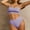 Purple, variant on Two Piece Swimsuit for Women Swimsuits for Women Plus Women's Solid Color High Waisted Small Stripe Bikini Foreign Trade Swimsuit (Pink S)