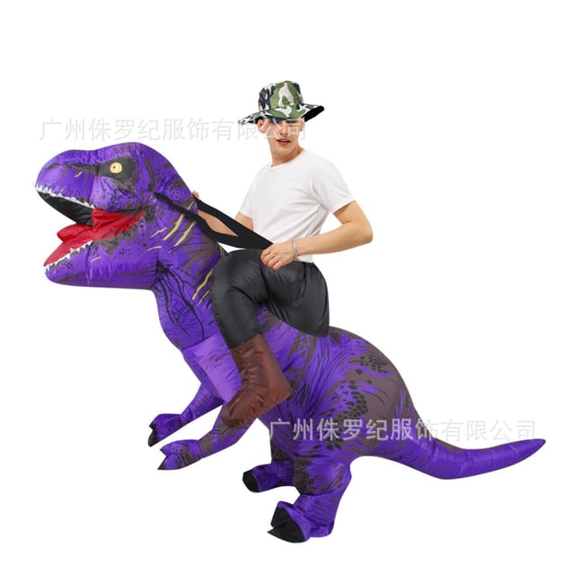 Dinosaur Inflatable Costume T-rex Suit for Adult Man Woman Ride on Dino Costumes Halloween Christmas Fancy Mascot Cosplay Dress