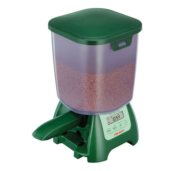 Fish Mate P7000 Automatic Pond Fish Feeder - 6.5 lbs. Capacity - Use with Sticks and Pellets, Tamper and Weather Resistant