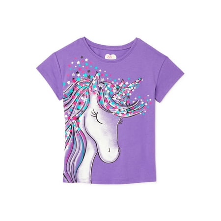 Garanimals Girl's Graphic Short Sleeve Crew Neck T-Shirt