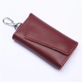 thumbnail image 1 of Multifunction Key Bag Housekeeper Holders Leather Keychain Men Women Buckle Keys Organizer Case, 1 of 4