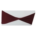 thumbnail image 2 of MDS Pack of 100 Spandex Chair Bow Sash Bands Ties Without Buckle for Wedding - Burgundy, 2 of 6