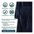 thumbnail image 4 of Fleece Blanket with Sleeves, Foot Pockets for Women Men Adults, Plush Wearable Blanket Throw Wrap, Warm Blanket Robe, Cozy Gift Ideas Wife Mom, Navy Blue, 4 of 7