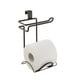 thumbnail image 5 of Rollos dobles Soporte para papel higiénico Metal 2 niveles Inicio Baño Papel higiénico Soporte para toallas Estante sidaley HA4506-00B, 5 of 6