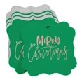 thumbnail image 3 of Inkdotpot Pack Of 100 Merry Christmas Paper Tags DIY Craft Bracket Shape Real Rose Gold Foil Hang Tags, 3 of 6