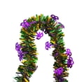 thumbnail image 2 of DAMAI Mardi Gras 6.56 Feet Gold Green Purple Garland Carnival Mask Iris Shiny Metallic Twist Garland, Mardi Gras Tinsel Garland Decorations for Mardi Gras Masquerade Party Home Decor, 2 of 9