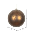 thumbnail image 3 of Vickerman N170776D 6 in. Mocha Matt Glitter Swirl Ornament Ball - 3 per Box, 3 of 3