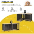 thumbnail image 5 of Linor Dog Crate Furniture for 2 Dogs, 80.7" Large Dog Kennel Furniture with Dividers and Double Doors, Steel Frame Double Dog Crate, 80.7" x 23.6" x 31.5" (Black), 5 of 7
