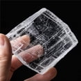 thumbnail image 2 of MATROOY 1x Natural White Rough Selenite Crystal Slab Transparent Gypsum Specimen-8~10cm（75~95g）, 2 of 9
