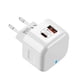 thumbnail image 1 of Cargador de teléfono de 38W Carga rápida QC 3.0 Carga para iPhone 13 Pro (EU White), 1 of 6