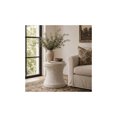 thumbnail image 3 of DecMode 14" x 16" White Fiberclay Ceramic Distressed Hourglass Outdoor Accent Table, 1-Piece, 3 of 16