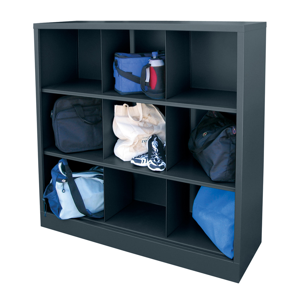 Cubby 46 in. x 52 in. Charcoal 9-Cube Organizer