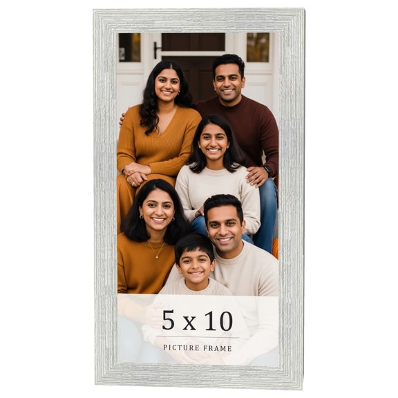 5x10 In Frame White Real Wood Picture Frame Width 1.5 inches | Interior Frame Depth 0.5 inches |