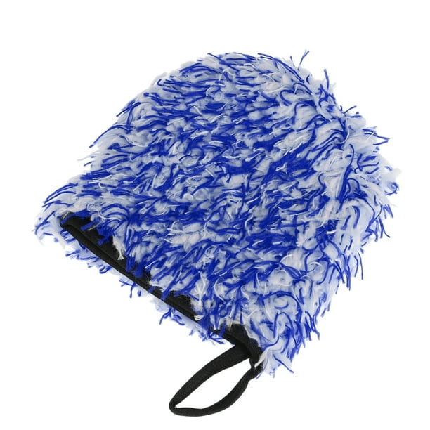 1 Pc Toalla para Lavar Coches Microfibra Herramienta de Secado para Limpieza de Coches 23x12x1cm Azul Blanco