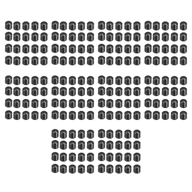 200Pcs 15X13.5mm Plastic Potentiometer Rotary Knob for 6mm Diameter D Type Shaft Guitar Volume Knob.