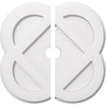 thumbnail image 2 of Ekena Millwork CMP18CE2-02000 18 in. OD x 2 in. ID Square Charlotte Architectural Grade PVC Contemporary Ceiling Medallion - 2 Piece, 2 of 4