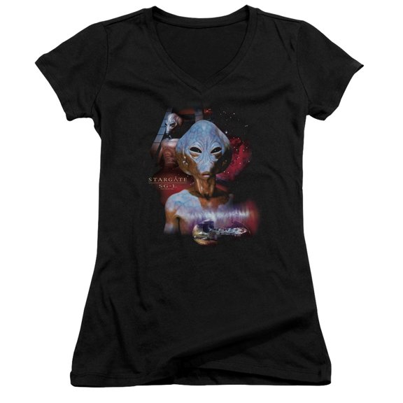 Sg1 The Asgard Junior Women's V-Neck T-Shirt Black