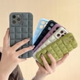 thumbnail image 2 of 3D Celosía Mate A Cuadros De Goma Suave Gel De Silicona Funda Para Teléfono Para iPhone 11 12 13 Pro Max Cubierta Trasera, 2 of 4