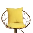 thumbnail image 7 of Velvet Bar Chair Set of 2, Pure Gold Plated Dining Room Chairs with Golden Metal Leg, 360 Degree Rotation Adjustable Height Kitchen Chairs, Suitable for Dinning Room and Bar, Yellow, 7 of 7