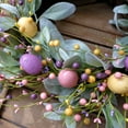 thumbnail image 2 of Idyllic 18 Inch Spring Easter Colorful Eggs Eucalyptus Leaves for Front Door, Eggs Berries Wreath with Artificial Green Leaves for Inside and Outside, Summer Spring Home Decor Wreath, 2 of 6