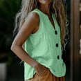 thumbnail image 6 of XuJwPNcy Cotton Linen Tank Tops for Women V Neck Sleeveless Tee Tops Summer Breathable T Shirts with Pocket for Beach, 6 of 7