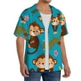 thumbnail image 2 of Kdxio Men'S Hawaiian Shirt For Men Short Sleeve Shirt Monkeys Swinging From Palms Summer Casual Holiday Beach Button Down T-Shirts, 2 of 5