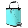 thumbnail image 2 of guohui Fishing Bucket Portable EVA Organizer Gear Storage Wash Basin Fish Holder Sturdy Rope Handle Car Cleaning Multifunctional Utility Suitable for Camping Fishing Traveling Outdoor Blue, 2 of 8