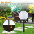 thumbnail image 6 of 2Pcs Solar LED Globe Light Waterproof, Outdoor Solar Lights Ball Lamp, Solar Landscape Lighting with Auto On/Off Light Sensor for Yard Patio Walkway Pathway Garden, White, 6 of 8