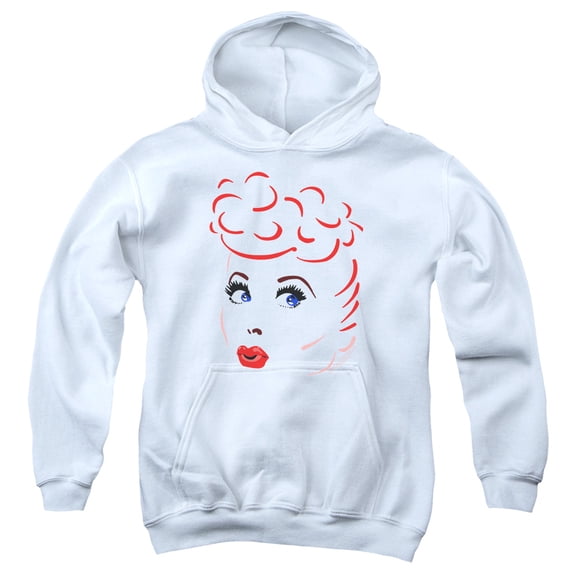 I Love Lucy - Lines Face - Youth Hooded Sweatshirt - Medium