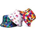 thumbnail image 5 of CoCopeaunts Graffiti Bob Cap Hip Hop Bucket Hat Foldable Double-Sided Fishing Hat Tie Dye Gorros Men Women Beach Sun Fisherman Hat, 5 of 8
