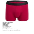 thumbnail image 7 of zeranth Men Boxers High Elastic Front Opening Solid Color Seamless Breathable Anti-septic Quick Dry Swimming Bathing Trunks Men Underwear, 7 of 7