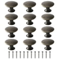 thumbnail image 1 of 12 Pcs Bronze Drawer Knobs, Kitchen Cabinet Dresser Knobs, Vintage Round Handles, 1 of 8