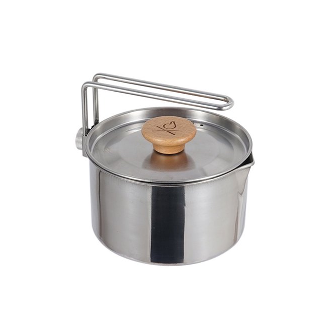tetera Hervidor de acero inoxidable para acampar al aire libre, herramienta de cocina portátil para Meterk tetera