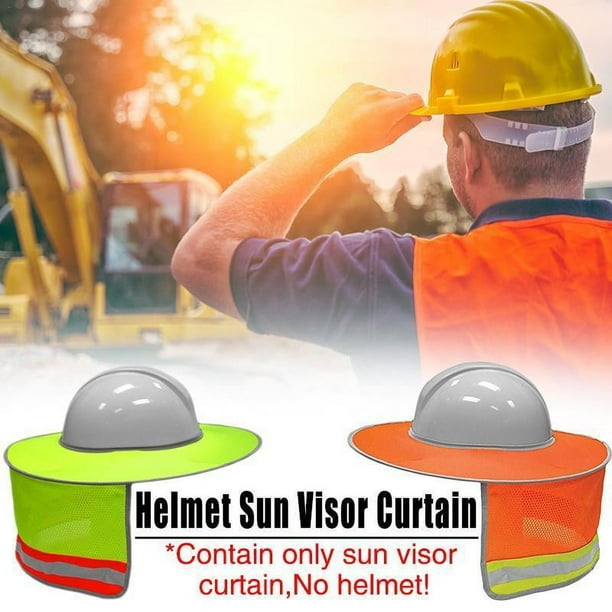 Hard Hat Sun Shield, High Visibility Helmet Sun Shade Full Brim