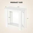 thumbnail image 2 of CHAUKY Narrow End Table, 2-Tier Side Table with Open Storage Shelf, Retro Wood Sofa Table Bedside Tables for Small Spaces, Slim Nightstand for Living Room, Bedroom, Easy Assembly, White, 2 of 19