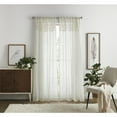 thumbnail image 4 of Martha Stewart Piece Macrame Curtain Panel Pair, Linen, Pole Top, Polyester, Linen, 50"W x 84"L, Adult, 4 of 5